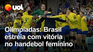 Olimpíadas 2024 Handebol feminino estreia com vitória para o Brasil [upl. by Atteselrahc]