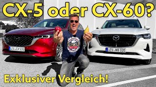 Mazda CX5 oder CX60 Welches SUV passt besser Exklusiver Vergleich  Test  Review  2022 [upl. by Amron20]