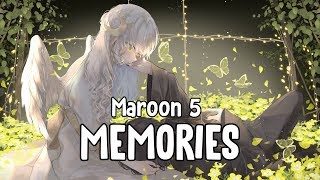 「Nightcore」 Memories  Maroon 5 ♪  Lyrics [upl. by Crist]