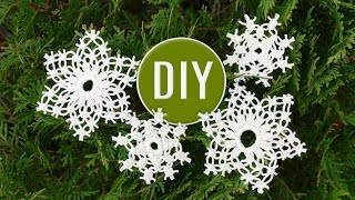 DIY EASY Macrame ❄️ Snowflake Ornament 🎄 2 Patterns For Beginners 🎄 Holiday Crafts [upl. by Stephani385]