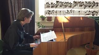 J S Bach  Invention 5 in Eflat major BWV 776 with scrolling score [upl. by Anayi285]