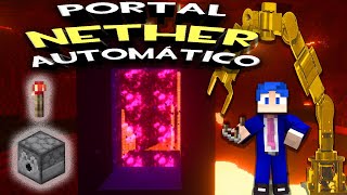 ¡Secreto Portal del Nether Automático en Minecraft  ¡Facilísimo [upl. by Naghem42]