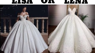 Lisa or Lena ✨❤️ All White Wedding Dress 02 [upl. by Aylmar]