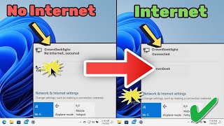 How to Fix quot No internet secured quot in Windows 11 in 10 seconds [upl. by Nolrah]