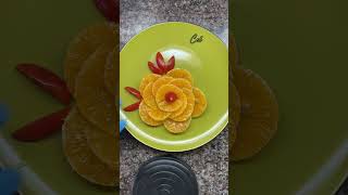 Orange and tomato food art platters carvingart fooddecoration [upl. by Dlonyer44]