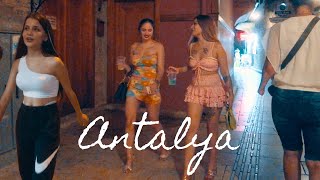 Antalya Turkey Nightlife 2024 4k Walking Tour 🇹🇷 Must See Best Nightlife Türkiye [upl. by Asyle]