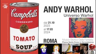 ANDY WARHOL inaugurazione mostra a Roma Museo Storico della Fanteria Universo Warhol [upl. by Katha]