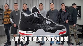 10 Outfits feat Jordan 4 Bred Reimagined Are these a COP or FLOP [upl. by Eremihc]