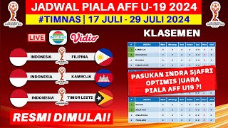 Jadwal Piala AFF U 19 2024  Timnas Indonesia vs Filipina  Piala AFF U19 2024  Live Indosiar [upl. by Branden644]