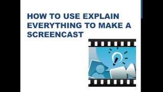 How to use Explain Everything to make a screencast [upl. by Nivlac]