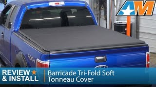 20042014 F150 Barricade TriFold Soft Tonneau Cover w 65 Bed Review amp Install [upl. by Alaunnoif]