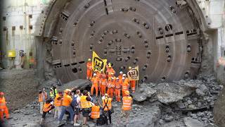 Herrenknecht Tunnelbohrmaschine  Durchbruch am Belchentunnel bei Basel [upl. by Onitselec633]