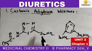 DIURETICS  MEDICINAL CHEMISTRY II Unit 2 Part 1 [upl. by Irrak]