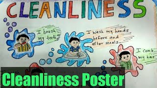 Cleanliness poster  Self Hygiene Poster  Cleanliness Project [upl. by Hallette]