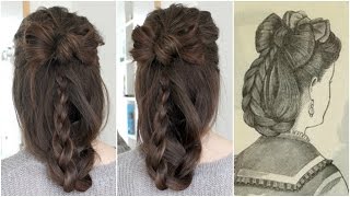 1870s Hair Bow  Historical Hairstyling [upl. by Nagud]