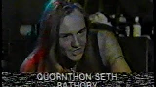 QUORTHON introducing Bathorys promo video on MTV 1990 [upl. by Ytsirhc262]