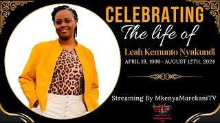 Leah Kemunto Nyakundi Memorial Service [upl. by Harbison]