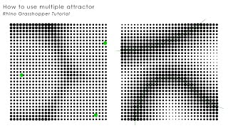 How to use multiple attractors in Rhino Grasshopper [upl. by Auqenwahs]