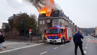 Beauraing maison en feu 10032021 [upl. by Harvard]