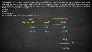 Three mislabelled boxes of red white red amp white balls  Misc  CAT 1999 Quant Solution  PYQs [upl. by Rauch150]