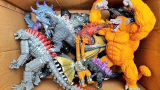 Satisfying with toy moster godzillakonggiant trexmosasaurusmegalodonspidermanrobot [upl. by Thurman]