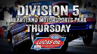 Division 5 NHRA Lucas Oil Drag Racing Series from Heartland Motorsports Park Thursday [upl. by Heyman]