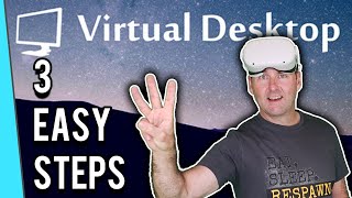 Virtual Desktop in 3 EASY Steps Play ALL PC VR on Quest 2 [upl. by Silvers]