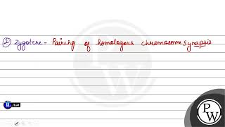 is marked by terminalisation of chiasmata 1 Leptotene 2 Zygotene 3 Diplotene 4 Di [upl. by Idac]