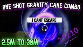 ONE SHOT GRAVITY CANE COMBO BLOX FRUITS ROBLOX UPDATE 24 [upl. by Noirret942]