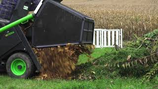 Etesia Hydro 80 Ride on Mower Collecting Leaves [upl. by Tonkin530]