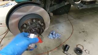 1997 FZJ 80 Series Land Cruiser Terrain Tamer Birfield  Spindle grease break bearing adjustment [upl. by Millur443]