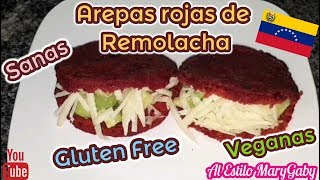 Como hacer Arepas rojas de remolacha o betabel [upl. by Nimzay5]