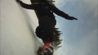 Snowboard Carving POV Camera mount test for GoPro and other Cameras [upl. by Ttereve]