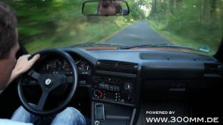 BMW E30 V8 Cabrio  Fahrt im Wald [upl. by Hendrick449]