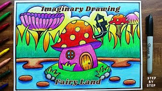 IMAGINARY DRAWING  FAIRY LAND DRAWING VipulSwamiArts [upl. by Otipaga]