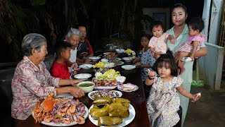 Peaceful and delicious dinner of countryside family  Sreypov life show [upl. by Pietra436]