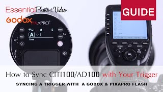 How to Sync Your CITI100 ProAD100 Pro Flash with your Trigger [upl. by Yrahk]