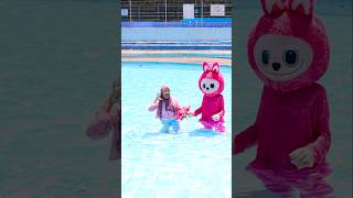 Berenang sama labubu chikaku shortvideo short labubu drama [upl. by Oiramaj355]