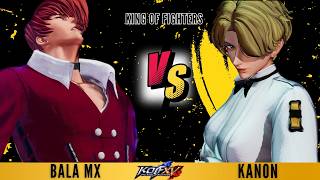 KOFXV Bala Mx KimRockIori Vs Kanon KingChizuruBMary Combos Tech amp entertaining Match kofxv [upl. by Vahe]