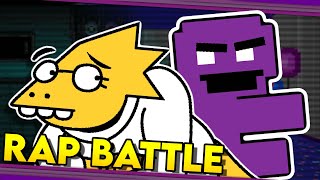 Alphys vs Purple Guy  UNDERTALE vs Five Nights at Freddys RAP BATTLE DGPRB [upl. by Ayotl]