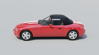 Sport Car 2 Seats  3D Model low poly [upl. by Aleacem]