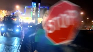 Reporter hit by stop sign during live tv [upl. by Winson]