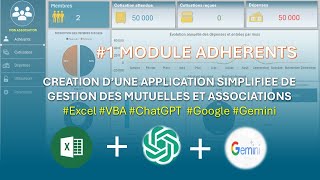 Partie 1  CREATION DU PROJET ET DU MODULE DE GESTION DES ADHESIONS DES MEMBRES  Excel VBA Tutoriel [upl. by Ogait]