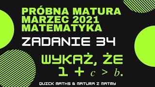 Egzamin maturalny Marzec 2021 Matematyka zadanie 34 TEST DIAGNOSTYCZNY [upl. by Sackey]