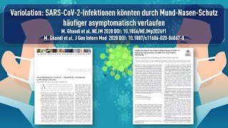 Variolation SARSCoV2Infek­tionen können durch MundNasenSchutz häufiger asymptomatisch verlaufen [upl. by Horst]