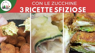 3 ricette con zucchine sfiziose buone facili e veloci  FoodVlogger [upl. by Brynna]