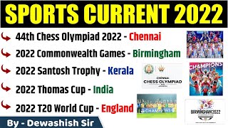 Sports Current Affairs 2022  Current Affairs 2022  Dewashish Sir [upl. by Aenad669]