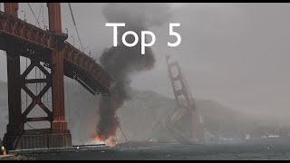 Top 5 Golden Gate Bridge Destruction Scenes [upl. by Filipe]