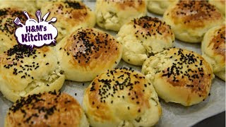 Teigbällchen mit Schafskäse gefüllt  Peynirli poğaça tarifi [upl. by Hannad]