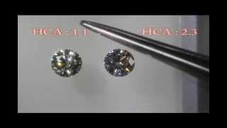 JannPaul Edu Comparing HCA Scores of a Signature Super Ideal Diamond with a Normal Round Diamond [upl. by Alver766]